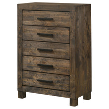 Load image into Gallery viewer, Bren - 5 Drawer Chest With Handles And Block Legs - Rustic

