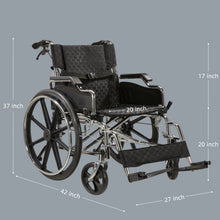 Load image into Gallery viewer, Heavy-Duty Manual Wheelchair For Adults With Double X Force Support
