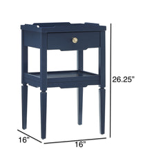 Load image into Gallery viewer, Foley - 1 Drawer Nightstand With Pull - Dark Blue
