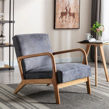 Load image into Gallery viewer, Classic Mid-Century Modern Accent Chairs, Open Framed Armchair With Cushioning
