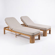 Load image into Gallery viewer, Outdoor Chaise Lounge With Cushion, 5 Position Adjustable Backrest
