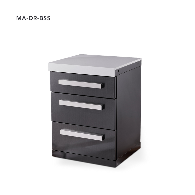 Mont Alpi Stainless Steel Extra Drawers Cabinet for Deluxe and Original Series Islands