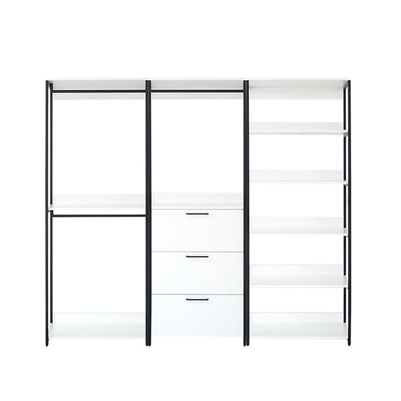 Fiona - Freestanding 3 Tower Closet System, 7 Shelf Walk-In - White