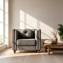 Load image into Gallery viewer, Chesterfield Accent Tufted Square Arm Side Chair
