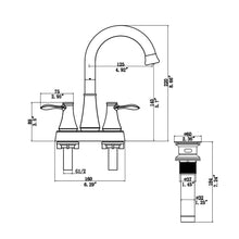 Load image into Gallery viewer, 4" Centerset Bathroom Faucet With Pop Up Drain And Water Supply Lines - Brushed Nickel
