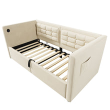 Load image into Gallery viewer, Upholstered Daybed With Hydraulic Storage And USB / Type - C Charging
