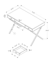 Load image into Gallery viewer, Computer Desk For Home Office, Laptop, Storage Drawers, Glossy Contemporary &amp; Modern
