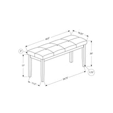 Load image into Gallery viewer, Bench, Rectangular, Hallway, Upholstered, Transitional - Cream
