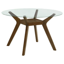 Load image into Gallery viewer, Flynn - Round Glass Top Dining Table - Brown
