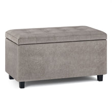 Load image into Gallery viewer, Cosmopolitan - Upholstered Storage Ottoman
