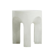 Load image into Gallery viewer, Outdoor Round Top Side Table / End Table, Living Room Accent Table - Antique White
