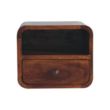 Load image into Gallery viewer, Curved Upper Slot Floating Nightstand
