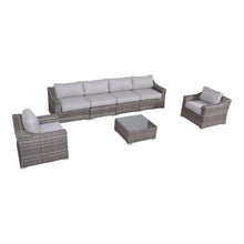 Load image into Gallery viewer, Outdoor Wicker Conversation Set With Cushions, All Weather
