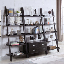 Load image into Gallery viewer, Shasta - 5 Shelf Ladder Bookshelf With Drawers - Cappuccino
