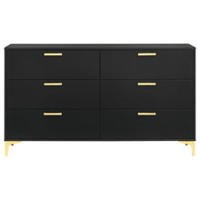 Load image into Gallery viewer, Lexie - 6 Drawer Rectangular Dresser - Black
