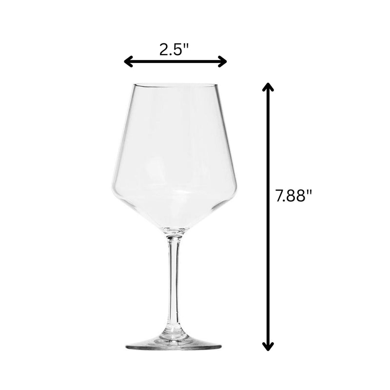 Tritan Lexington - Leadingware Wine Glass Set, Unbreakable 15Oz Bpa Free Plastic Wine Glasses (Set of 4) - Clear
