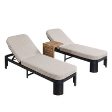 Load image into Gallery viewer, Outdoor Chaise Lounge Set With Side Table, 5 Position Adjustable Patio Recliner
