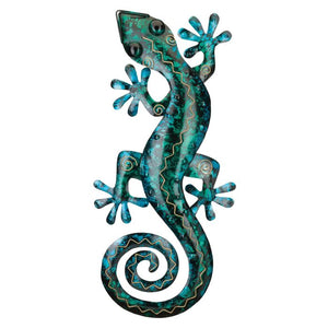 Gecko Wall Decor Turquoise 29"
