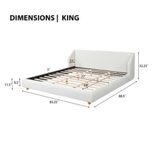 Load image into Gallery viewer, Modern Upholstered Bed Frame With Wingback Headboard
