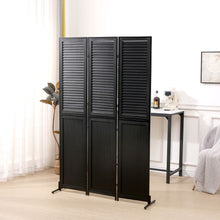 Load image into Gallery viewer, Rustic 3 Panel Room Dividers And Folding Privacy Screen
