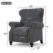 Load image into Gallery viewer, Modern Manual Push Back Recliner Chair
