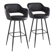 Load image into Gallery viewer, Margarite - Contemporary Fixed Height BarStool With Square Footrest (Set of 2)
