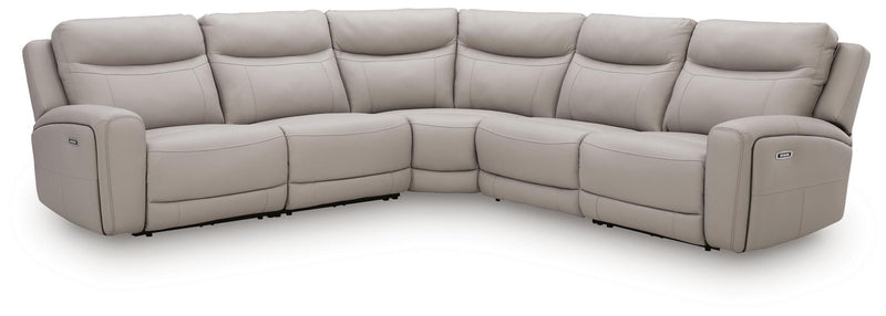 Gravier - 5-Piece Power Reclining Sectional - Gray