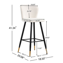 Load image into Gallery viewer, Modern Style Barstool, Tipped Ends, Suitable For Various Decoration Styles - White
