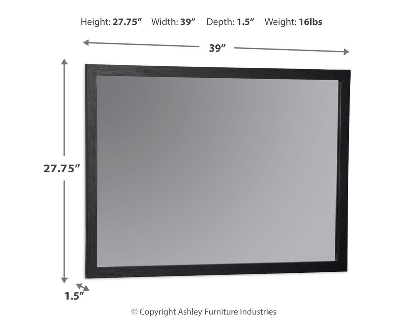 Danziar - Bedroom Mirror - Black