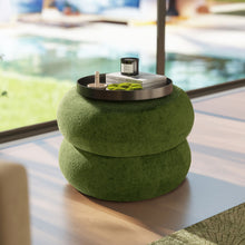 Load image into Gallery viewer, Nest - Low Round Upholstered Ottoman
