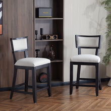 Load image into Gallery viewer, Upholstered Counter Height Bar Stools With Comfy Back (Set of 2)
