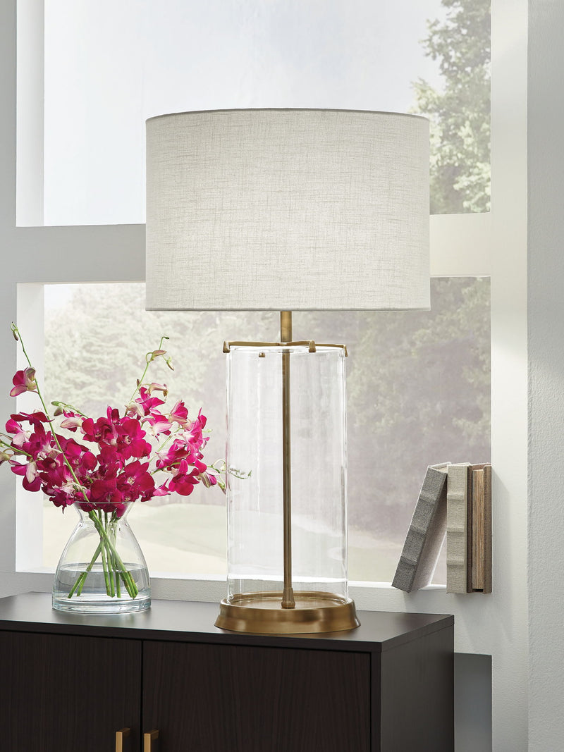 Gizeh - Glass Table Lamp - Clear / Gold Finish