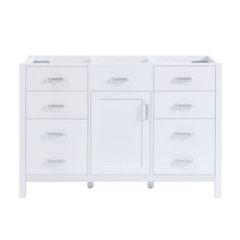 Load image into Gallery viewer, 46.5" Modern Bathroom Vanity Cabinet Only, Soft Close Door &amp; 6 Drawers - White

