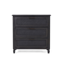 Load image into Gallery viewer, Newell - Cane 3 Drawer Dresser - Dark Gray
