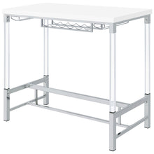Load image into Gallery viewer, Tonneson - Bar Table With Trestle Base And Wine Storage - White
