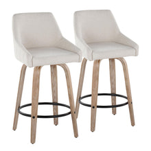 Load image into Gallery viewer, Hannah - Transitional Fixed Height Counter Stool With Swivel With Round Footrest (Set of 2)
