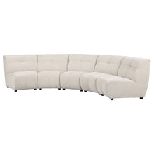 Load image into Gallery viewer, Oliver - 5 Piece Upholstered Sectional Sofa With Curved Silhouette - Ivory
