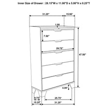Load image into Gallery viewer, Packard - 5 Drawer Chest - Oak
