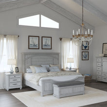 Load image into Gallery viewer, Queen Panel Bed - Gray - Wood
