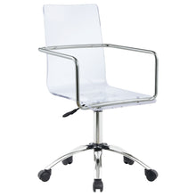 Load image into Gallery viewer, Clear Office Chair With Caster Wheels Futuristic Design, Adjustable Height - Clear
