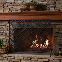 Load image into Gallery viewer, Elegant Design Fire Screen Protective Barrier Iron - Black
