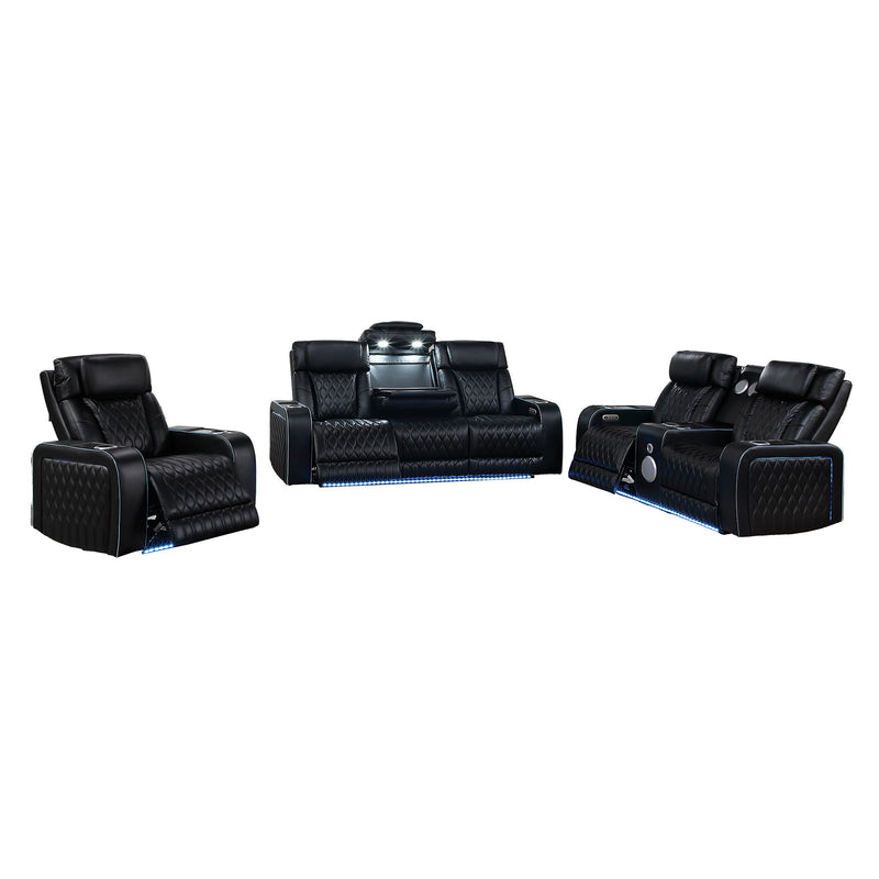 Electra - Power Reclining Set With Power Headrests, Massage And LED Lighting