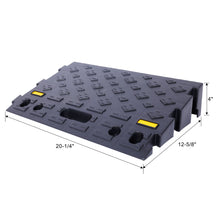 Load image into Gallery viewer, Heavy Duty Plastic 4" High Portable Automotive Curb Ramp For Cars &amp; Wheelchairs Interlocking Design - Black

