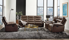 Load image into Gallery viewer, Aashi - Leather Gel Match Recliner Sofa - Brown
