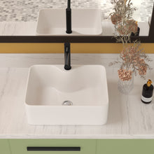 Load image into Gallery viewer, Modern Ceramic Rectangular Vessel Bathroom Sink With Sleek Design
