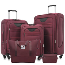 Load image into Gallery viewer, Softside Luggage Expandable Set With Duffel Bag Upright Spinner
