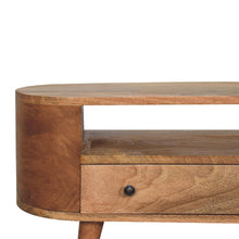 Load image into Gallery viewer, Modern Mini Rounded Entertainment Unit - Oak

