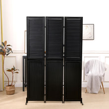 Load image into Gallery viewer, Rustic 3 Panel Room Dividers And Folding Privacy Screen

