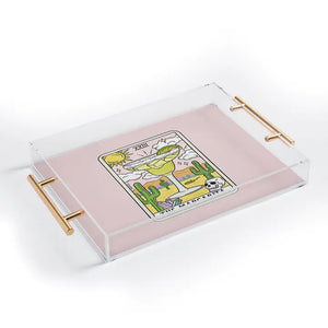 Deny Designs- Margarita Reading Acrylic Tray with Gold Handles