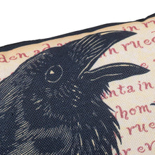 Load image into Gallery viewer, Crow Happy Halloween Pillow - Beige / Black
